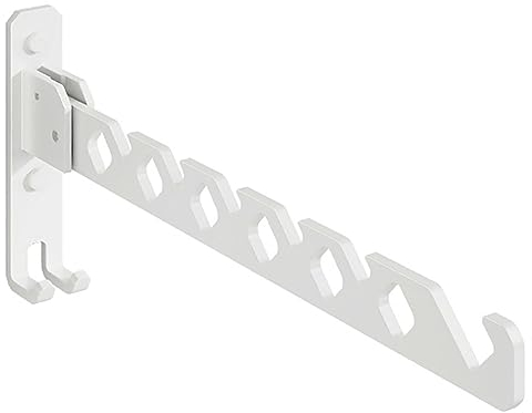 Faltbarer Kleiderbügel, Kleiderhaken Haken, Aluminiumlegierung Kleiderbügel, Haken, Wand Kleiderbügel, Wandhaken, verwendet für hängende Kleidung in Balkonen, Bädern, Korridoren (White)