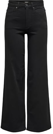 ONLY Femme Onlmadison Blush Hw Wide Dnm Soo796 Noos Jeans, Black Denim, L EU