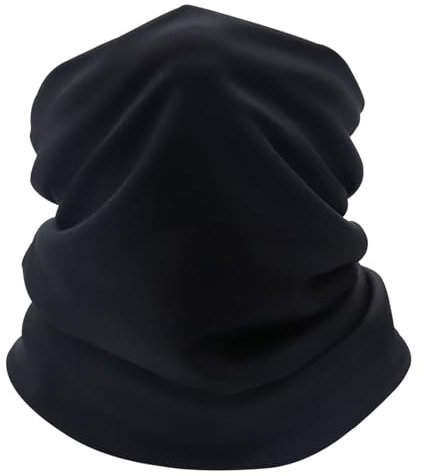 Dafannis Winter Loop Schal Herren & Damen, Multifunktionstuch Fleece Neckwarmer, Schal Herren Schlauchschal, Winddicht Ski Maske Warmer für Outdoor Skifahren Motorrad Radfahren Laufen (Schwarz)