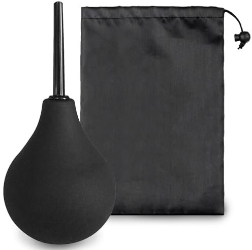 MUNSKT 160 ML Enema Bulb Douche for Men & Women, Reusable Silicone Slim Nozzle, Safe Comfortable Rubber Washing Cleaning Douche Kit