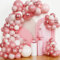 147pcs Pink Balloon Garland Arch Kit, Rose Gold Pink White Metallic Confetti Balloons Decorations for Girl Women Baby Shower Birthday Boho Party Decorations
