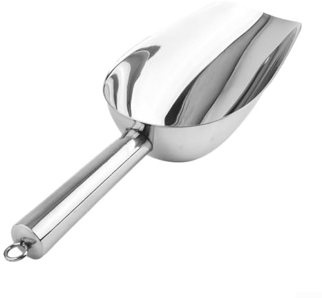 Ergonomic Ice Shovel Stainless Steel Construction for Effective Ice Management (Silver)