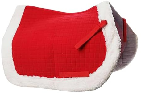 Cappello da Cavallo di Babbo Natale - Copricapo natalizio equino da 54x46 cm, imbottitura senza sella, comodo accessorio per l'equitazione | Holiday Ranch Farm Genitori di animali domestici Am