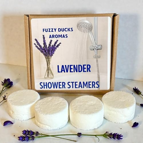 Fuzzy Ducks Aromas Lavender Shower Steamers, Aromatherapy Tablets, Spa Relaxation
