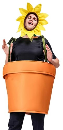 Solrosfrödräkt, halloween – kompakt blomkruka solros vuxna, maskerad bonsai för kostymfester, multipurpose Everyday Utility Outdoor Inomhus | Multipurpose Outdoor Inomhus Utility