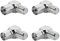 Winkel Adapter 2 x Stecker und 2 x Kupplung F Buchse Koax Antenne 9,5 mm Sat IEC