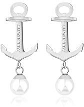 PAUL HEWITT Damen Ohrstecker Anchor Pearl Ohrringe Anker aus Edelstahl mit Perle (Silber/Perle)