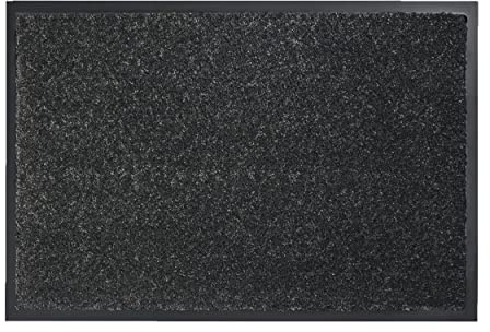 ASTRA Slitstark smutsfångande matta – halkfri dörrmatta – dörrmatta inomhus rengöringsmatta – robust entrémattor – matta (grå, 40 x 60 cm)