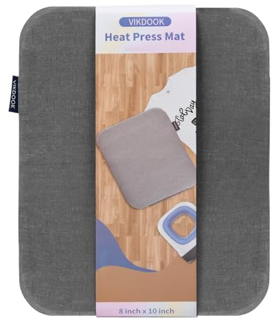 VIKDOOK Heat Press Mat Easy Press Mat Compatible with Easypress 2 8”X10” 12”X12” Mat for T Shirt HTV Vinyl Craft Ironing Transfer Projects