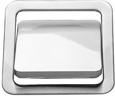 LYXXW Cestino Quadrato Mobile da Cucina Cestino A Scomparsa Coperchio Del Bidone Ribaltabile In Acciaio Inox, Pattumiera da Tavolo Cestino In Metallo Resistente Per La Casa,22.8cm