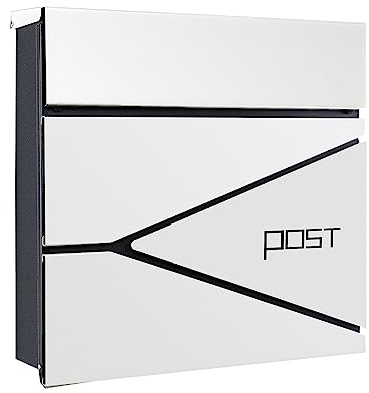 MKYOKO BoîTe aux Lettres, Boite aux Lettres sur Pied, BoîTes aux Lettres Murales, BoîTes aux Lettres pour L'ExtéRieur, IdéAl pour Stocker des Lettres et des CléS (Color : White-1)