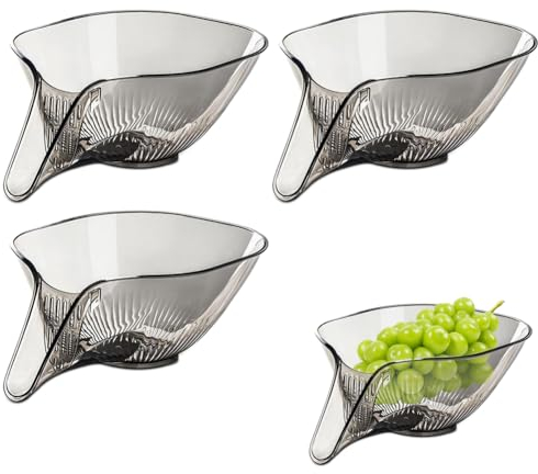 Multifunktionaler Abtropfkorb,3 Stück Küchensieb,Großes Fassungsvermögen Küchensieb Kunststoff, Abtropfsieb Spülbecken zum Waschen von Nudeln, Obst, Gemüse