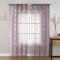 BUHUA Voile Vorhänge Halbtransparent Vorhang Metallischer Stickerei Gardinen mit Stangendurchzug Silberne Wellenlinie Muster für Wohnzimmer 2er Set, 137x140cm (HxB) Lila