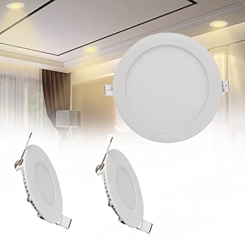 Lámpara LED empotrada de techo de 8 pulgadas, paquete de 5, luz descendente delgada de 18 W para techo, foco de 1260 LM, luz blanca fría de 6500 K, solución de iluminación de bajo consumo para el ho