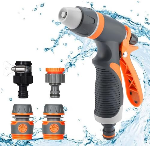 Artenbrause, Garten Handbrause, 8 Einstellbare Garten Handbrause Spritzpistole Spritzdüse Für Bewässerung Rasen Bewässerungspistole Für Autowäschen, Haustierdusche, Spritze, Wasserspritze