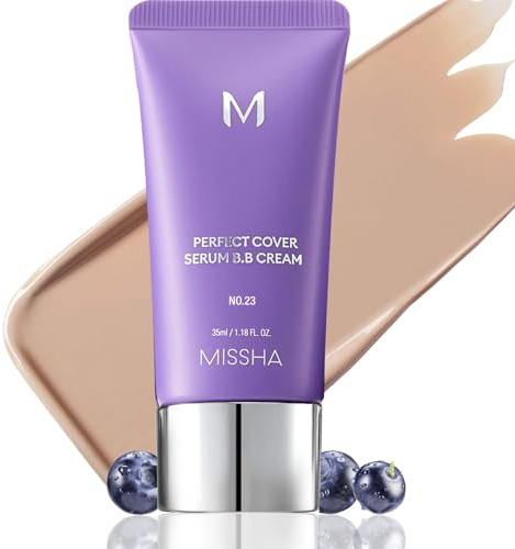 MISSHA M PERFEKT COVER SERUM BB CREAM No.23 naturlig beige, hudvård, fuktgivande, superfood-komplex, modulära skydd, kristallhud, reg