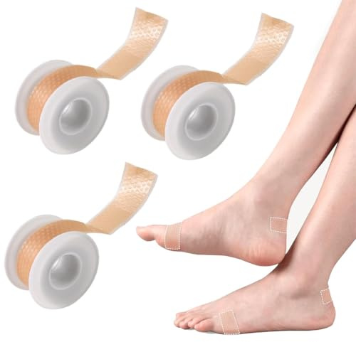 IBXWMNG Cerotti per Vesciche, Rotolo di Cerotto per Bolle, Cerotto per bolle, 300 cm, mpermeabile Invisibile Blister Cuscino Cerotti Vesciche Piedi, cerotto protettivo per talloni e bolle