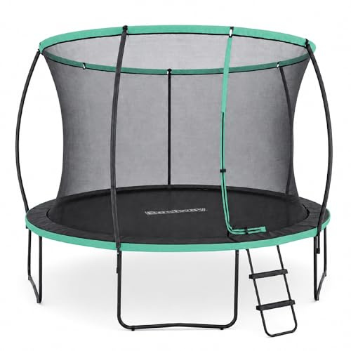 Bestway Xtreme Air 12ft Trampoline, Complete Garden Trampoline Set with Safety Net, QuickSpring Tool, No Gap Enclosure