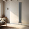 NRG Designer Vertical 1800x236mm Single Panel Oval Column Tall Upright Central Heating Radiator Anthracite