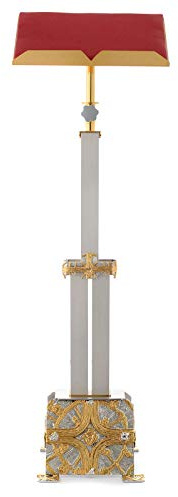 Holyart Stem Lectern in Brass with Stylized Cross