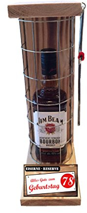 Jim Beam Geschenke Geschenkset 78 Geburtstag Eiserne Reserve Gitter -r-: Alles Gute zum 78. Geburtstag - Spirituosen Geschenkverpackung Bourbon Whisky (1 x 0.70 l)