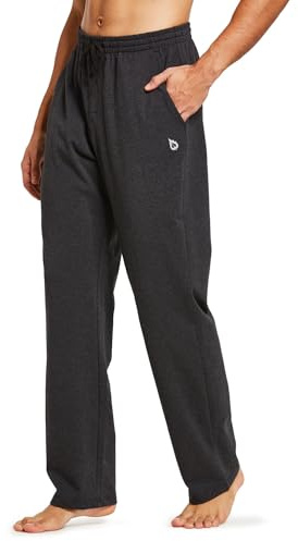 baleaf Mens Tracksuit Bottom Joggers with Pockets Running for Men Pants Cotton Sweatpants Elasticated Waisted