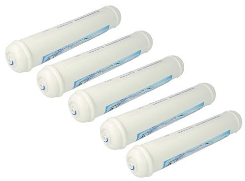 vhbw 5 x vattenfilterpatron kompatibel med LG Electronics GR-L207CVQA, GR-L207DBQ, GR-L207DBQA, GR-L207DTQ sida vid sida kylskåp