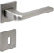 FELGNER Drückergarnitur Cortina für Buntbartschlösser | hochwertige moderne Türblende Türklinken Türdrücker Garnitur Türgriff Türbeschlag Rosette für Innentüren Zimmertüren | Nickel matt