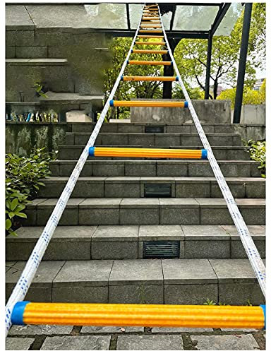 FairUo Escaleras, Escalera de Escape de Incendios de Emergencia 2-4 Pisón con Ganchos de la Cuerda de la Cuerda para Niños Y Adultos Pacto Compacto de la Ventana Y Balcón/10M/33Ft