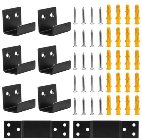 Modixun Movable Mirror Clips for Wall Mounting, Stainless Steel Heavy Mirror Hangers Hanging Hardware Kit, Picture Frame Wall Mount Bracket Holder, 6Pack (23mm Width)