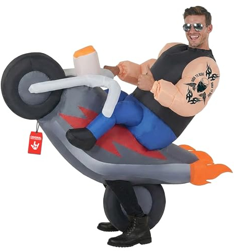 Morph Disfraz Hinchable Pandilla Motera, Traje Divertido para Fiestas, Ideal para Halloween y Eventos Temáticos