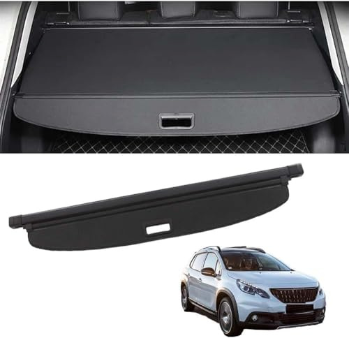 JIAQINF Copertura Bagagliaio Retrattile Auto, per Peugeot 2008 I (Facelift 2016) 2016 Tronco Cappelliera Coperchi Tenda del Bagagliaio dell'auto.