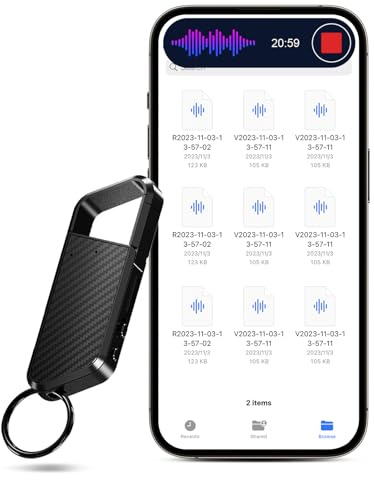 Registratore vocale da 136 GB con riconoscimento vocale – Registratore portatile con DSP5.0 OTG DSP5.0, 9660 ore, registratore vocale per riunioni/interviste/lezioni