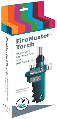 Mark Vitow Trigger Start H/D Adjustable Torch with 360° Swivel Tip, Black, PTOR Firemaster 3 Torch