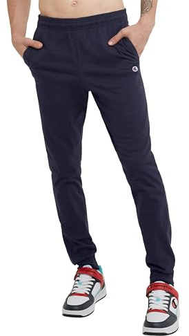 Champion Joggers, Lightweight Lounge, Jersey Graphic Pants for Men, 31 Pantaloni da Tuta, Navy-407q88, M Uomo