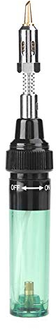 Fer à Souder au Gaz, Fer à Souder au Butane Outil Stylo de Soudure sans Fil Pistolet de Soudure de Fer à Souder de Chalumeau au Butane sans Fil 1300 ℃ (Green)