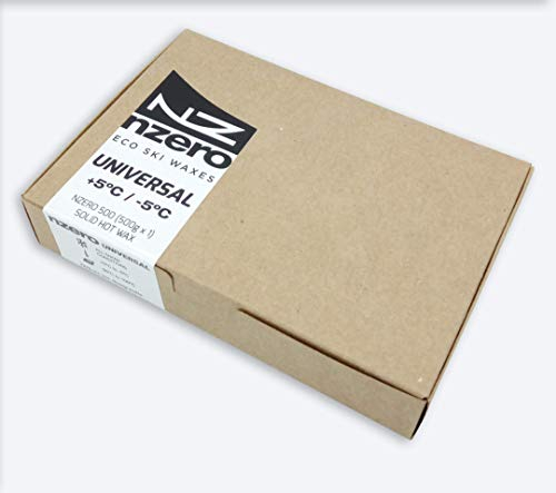 NZEROWAX Organisch Universal-Skiwachs | 500 g | Bio-Pflanzenwachs, für alle Schneeverhältnisse geeignet, +5 ºC/-5 ºC, für Skier