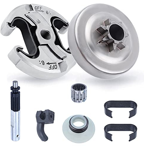 Kit .325'' Pignone 7-Denti per Husqvarna 340 345 445 450 Motosega, ADEFOL Ruota Catena + Frizione + Cuscinetto + Pompa Olio + Ingranaggio a Vite Ricambio Accessorio