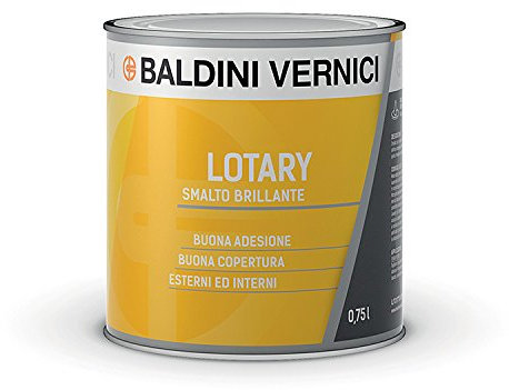 Smalto Lotary Baldini Vernici 750 ml vari colori smalto per legno e ferro smalto per interni e esterni (ROSSO 137)