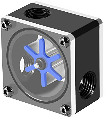 Indicatore di Flusso a 3 Vie per Il Raffreddamento dell'Acqua, sensore del Flusso d'Acqua 6 Misuratore di Portata a 3 ventole per Il di Raffreddamento ad Acqua per PC