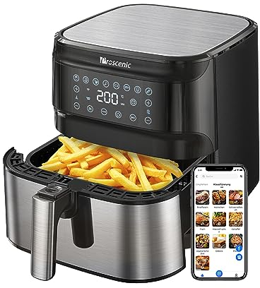 Proscenic T21 Friteuse à air, Friteuse sans huile, 5,5L AirFryer, écran LED tactile, Commande intelligente par APP&Alexa, 8 Programmes prédéfinis/ Multiples Recettes/Minuteur / Préchauffage
