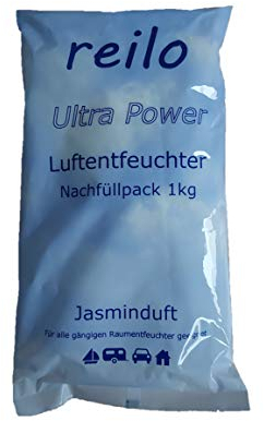 reilo 10x 1kg Luftentfeuchter Granulat mit Jasminduft, Raumluftentfeuchter im Vliesbeutel, Nachfüllpacks für gängige Entfeuchterboxen, Lufttrockner für Wohnraum, Schlafzimmer, Keller