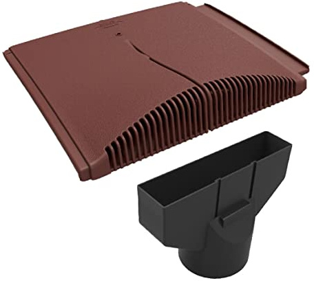 Antique Red Interlocking Plain Roof Tile Vent & Pipe Adapter/Low Profile