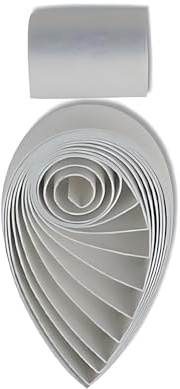 ODETOJOY Quilling papper metalliska pappersremsor 3 mm rulle för hantverkskort tillverkning av enfärgade quilling remsor 60 st (elfenben)