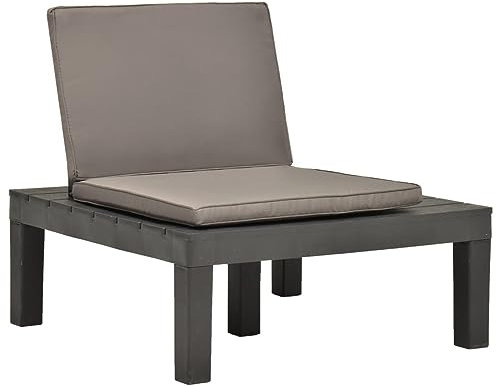 ShGaxin Tumbona de Jardin con cojín plástico Gris Antracita, Tumbonas Jardin Exterior, Tumbona Piscina, Sun Lounger, Tumbonas De Jardin, Cama Jardin Exterior, Tumbona De Playa