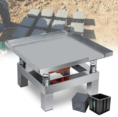 Mini Table Vibrante en Acier Inoxydable, Table Vibrante en Béton, Banc D'essai de Vibration, Table Vibrante 3000-3600 Fois/Minute, pour éliminer Les Bulles, Secouer Le Précipité, 35 * 35CM,110V