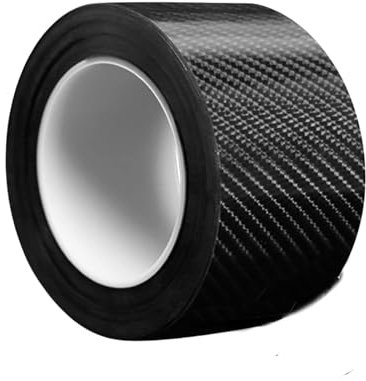 Pellicola in carbonio per auto, battitacco auto, protezione antigraffio per auto, in fibra di carbonio, autoadesiva, protezione dei bordi della porta dell'auto, 7 cm x 10 m