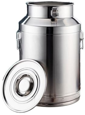 Lattina per latte e vino in acciaio inox da 42 litri con rubinetto, brocca versatile per latte, vino, olio e riso, soluzione ideale per il trasporto di casa e cucina