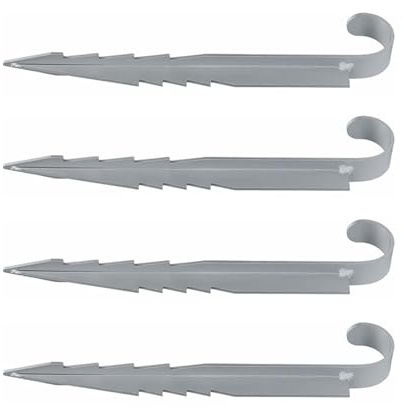 BUBEFSKD 4 Pièces Piquet De Trampoline Tente en Métal Ancres Fixation Piquets d'ancrage Paysage Jardin Ancres Fixation Piquets d'ancrage Paysage Jardin Durables