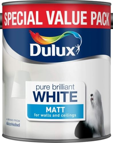 AXpower Inspirational Technology Empowering People Matt Emulsion Paint Pure Brilliant White 3L | Smooth Sheen Finish for Walls & Ceilings | High Coverage, Easy to Apply, Quick Dry Interior Paint